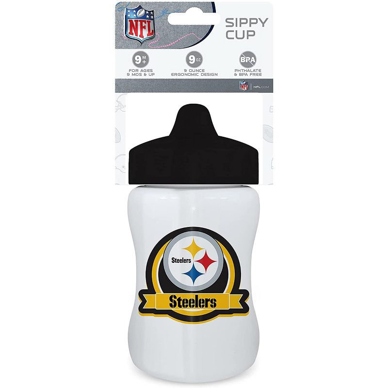 MasterPieces Inc Pittsburgh Steelers NFL 9oz Baby Sippy Cup, 2 of 3