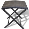 vidaXL Folding Stool Poly Rattan Black - 2 of 4
