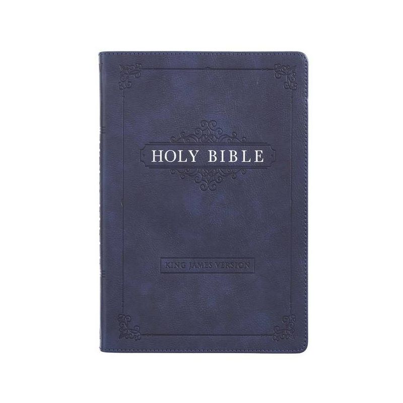 KJV Bible Thinline Navy - Large Print (Leather Bound), 1 of 2