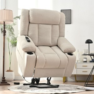 PAGED Modern Power Lift Recliner Chair for Elderly, Fabric Sofa Chair with Side Pocket, Electric Accent Chair for Living Room - 1 of 4
