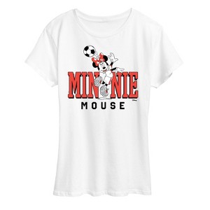Women's - Disney - Minnie Mouse Soccer Short Sleeve Graphic T-Shirt - 1 of 4