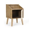 GlasFlength Nightstands Stylish and Functional Bedroom Storage with Ample Drawers and Shelves, Modern Design Style, Beige,15”*16”*24.25" - 2 of 4