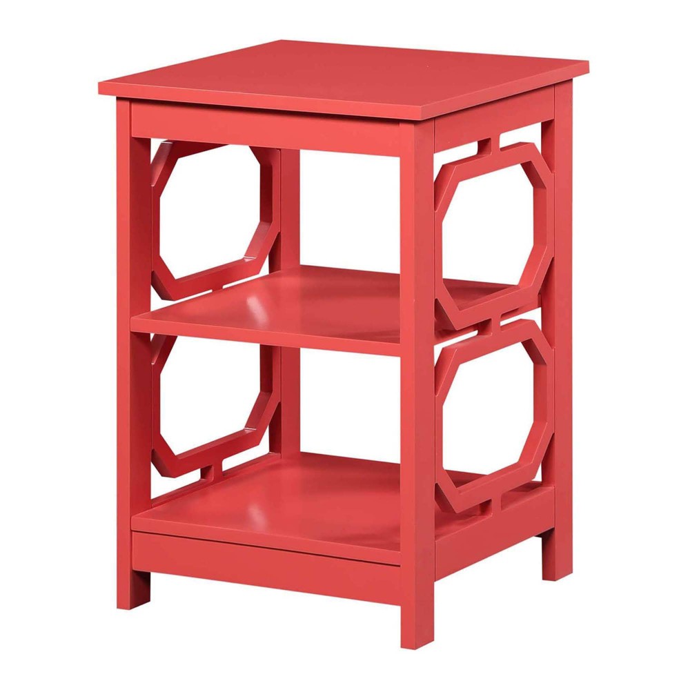 Photos - Dining Table Breighton Home Odessa End Table with Open Shelves Coral