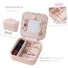 HTUTWOO Travel jewelry case Travel jewelry box Travel Jewelry Organizer Small Jewelry Organizer Box for Girls Women with Mirror - 2 of 4