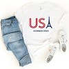 Simply Sage Market USA Eiffel Tower Short Sleeve Tee - S - White - 3 of 4