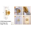 Iyisha Crystal Brass Sconces Wall Lighting (Set of 2) - 2 of 4