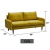 Velvet Sofa Mid-Century Modern Couch with Wooden Legs for Living Room - 2 of 4