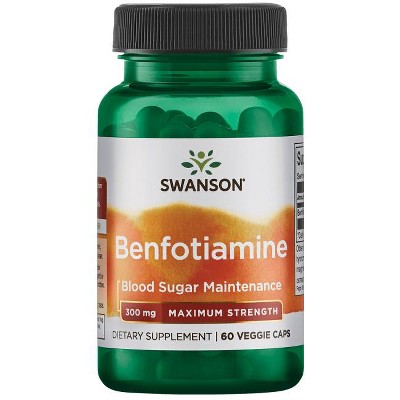 Swanson Vitamin B Benfotiamine - Maximum Strength 300 mg Veggie Capsule 60ct.