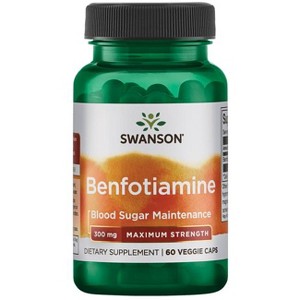 Swanson Vitamin B Benfotiamine - Maximum Strength 300 mg Veggie Capsule 60ct. - 1 of 3