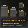 Clear Zipper Lock Bags 200 Pack 4 Sizes 2x3 3x3 3x5 4x6 Inch 2 Mil Thick for Jewelry Storage - 2 of 4