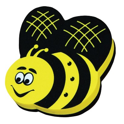 Yellow Bee Magnetic Whiteboard Erasers Pack of 6