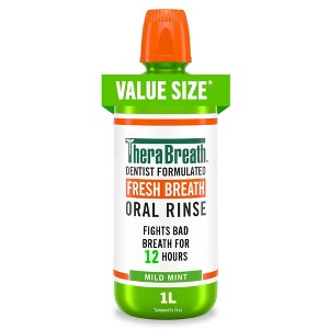 TheraBreath Fresh Breath Mouthwash - Mild Mint - 1 of 4