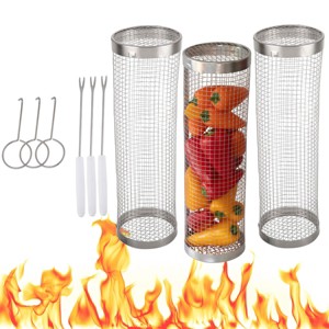 Home-Complete Stainless Steel Grill Baskets - 1 of 4