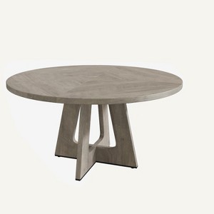 Homhougo Round Dining Table, 47-Inch Round Large Dining Table Set for 4 to 6, Wooden Top and Legs, Farmhouse Dinner Table (No Chair) - 1 of 4