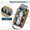 PAVILIA Toiletry Bag for Men Women, Canvas Travel Dopp Kit, Water Resistant Hygiene Toiletries Organizer, Shaving Accessories Bag - 4 of 4