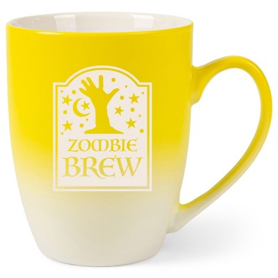 100 North Magic Potion 10 Ounce Yellow and White Two Toned Ombre, Comfortably Fits Your Hands, Ceramic Tea Coffee Cup Mug, Zombie Brew