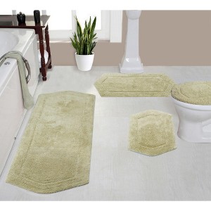 Waterford Collection Cotton Tufted Set of 4 Bath Rug Set - Home Weavers - 1 of 4