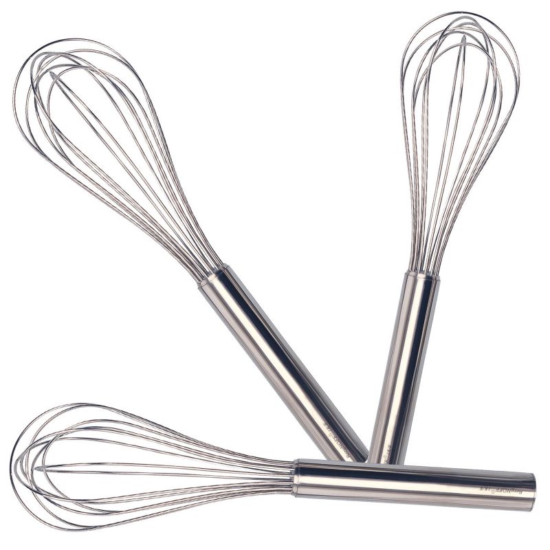 BergHOFF Studio 3Pc 18/10 Stainless Steel Whisk Set, Silver, 2 of 8