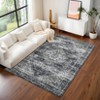 Washable Area Rug, Vintage Floral Large Indoor Carpet - Soft Ultra Thin Foldable Non-Slip Mat for Bedroom, Living Room & Dining Room - 2 of 4