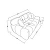 GlasFlength Human body structure for USA people,  marshmallow sofa,boucle sofa ,2  seater, Black, 65"*36"*28" - 2 of 4