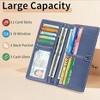 BEAFUP Floral Carved Ladies Long Wallet,with 11 Credit Card Slots and 1 Clear Windows,Bifold Leather RFID Blocking Designer Credit Card Holder - 4 of 4