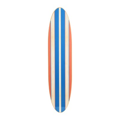 Storied Home Lacquered Wood Surfboard Wall Decor with Hangs Vertical or Horizontal