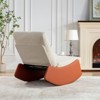 Racxily Modern Rocking Chair Recliner, Comfy Rocker Nursery Chair w/ Footrest, Upholstered Lounge Chair for Relaxing, Resting - 4 of 4