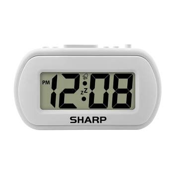 1" LCD with Top Control Clock White - Sharp
