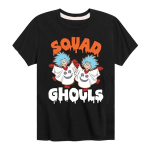 Boys' - Dr. Seuss - Squad Ghouls Thing 1 and Thing 2 Short Sleeve Graphic T-Shirt - 1 of 4