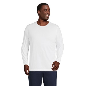 Lands' End Men's Long Sleeve Cotton Supima Tee - 1 of 3