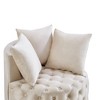 Lyngins Modern Upholstered Tufted Leisure Chair Stool with Pillows,Small Accent Chair for Living Room,Bedroom,Office - 4 of 4