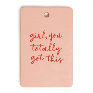 socoart Girl you totally got this Cutting Board Rectangle - Deny Designs - 1 of 3