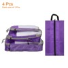 Unique Bargains Suitcases Compression Packing Cube Waterproof Travel Luggage Organizers Bag 3 Pcs - 3 of 3