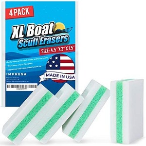 Impresa Boat Scuff Eraser 4 Pack - XL Boat Cleaner - Effectively Cleans Marks & Dirt from Fiberglass, Aluminium, Plastic & Metal - 1 of 4