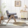 Accent Chairs On Sale Mid-Century Modern Reading Chair With Pillow Upholstered Lounge Arm Chair With Solid Wood Frame-Cuddlewood - 3 of 4
