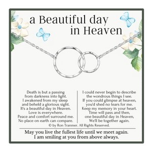 HOPE LOVE SHINE Sterling Silver Gold Sympathy Necklace – Beautiful Day in Heaven Memorial Gift for Loss of Loved One, Comfort Jewelry for Her - 1 of 4