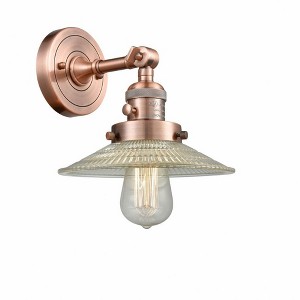 Halophane - 1 Light Wall Sconce In Industrial Style-8 Inches Tall and 8.5 Inches Wide - 1 of 1