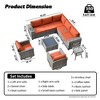 XIZZI Premium Outdoor Swivel Chair Sofa Set in 7 Colors, Modular Patio Seating with Swivel Chairs, Add-Ons Like Coffee Table and Fire Pit - 3 of 4