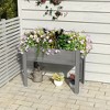 Anybear 48x24x30in Gray Wood Raised Garden Bed with Legs - 4 of 4