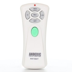 Anderic RR7080T Replacement Ceiling Fan Remote Control for Hampton Bay CHQ7080T, UC7080T with Up, Down, and Reverse Keys - 1 of 4