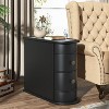 Hommoo Wood Narrow Nightstand with 2 Drawers - 3 of 4