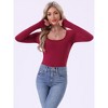 INSPIRE CHIC Women's Thermal Shirts Base Layer Long Sleeve Underwear Fall Winter Pajama Tops Basic Shirt - 3 of 4