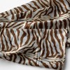 Slickblue Lightweight Brown Zebra Print Scarf for Women - Soft Silk, Fashionable Animal Pattern, 59"x39" & 59"x19" - 2 of 4