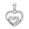 Black Bow Jewelry .05 Ctw Diamond Heart in Heart Pendant in Sterling Silver - 3 of 4