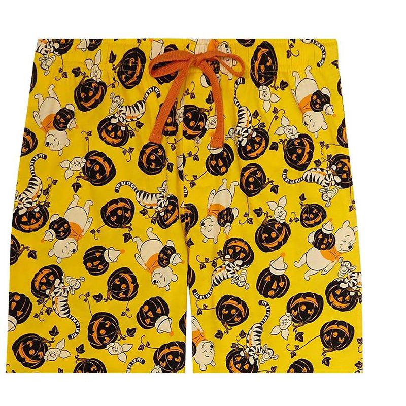 Disney Men's Winnie The Pooh and Friends Jack-O-Lantern Lounge Pajama Pants, 2 of 5