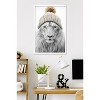 Trends International Sasha - Lion In Winter Framed Wall Poster Prints - 3 of 4