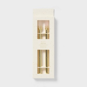 Set of 2 Ballpoint Black Ink Pens Crystal Gifting - Spritz™ - 1 of 3