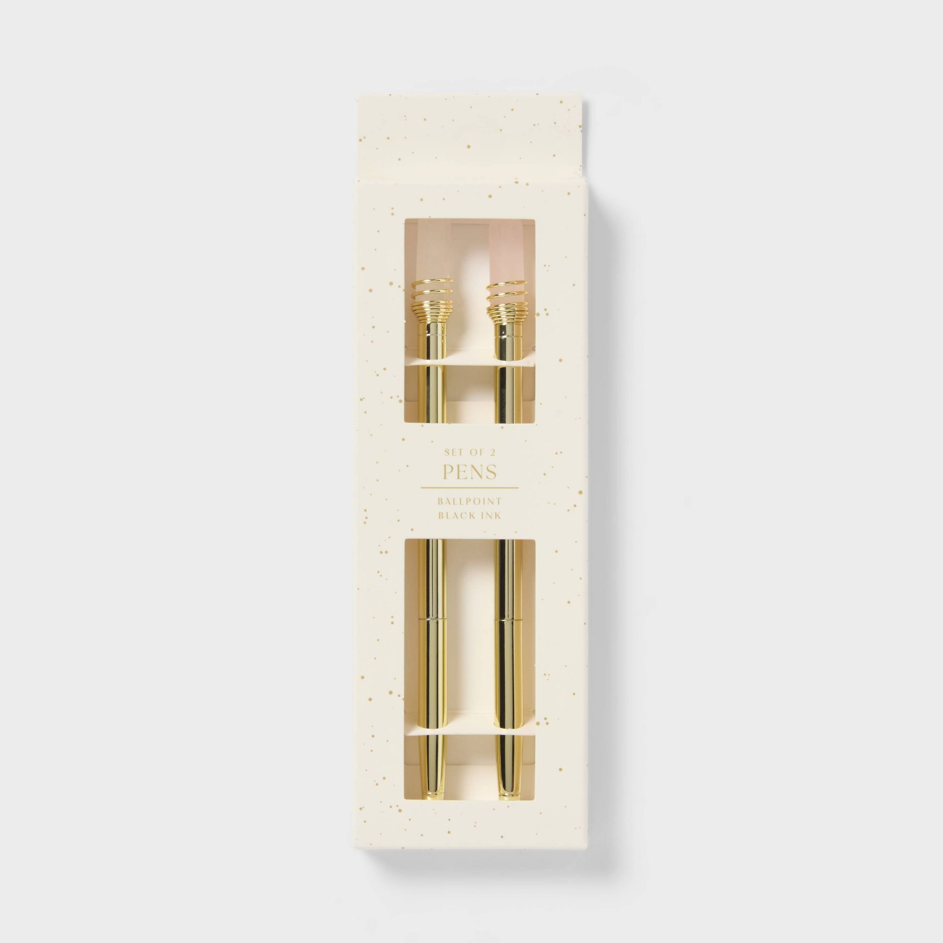 Set of 2 Ballpoint Black Ink Pens Crystal Gifting - Spritz™