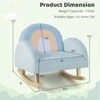 Infans Toddler Rocking Chair Children's Upholstered Velvet Rocker Kids Armchair Blue - 2 of 4