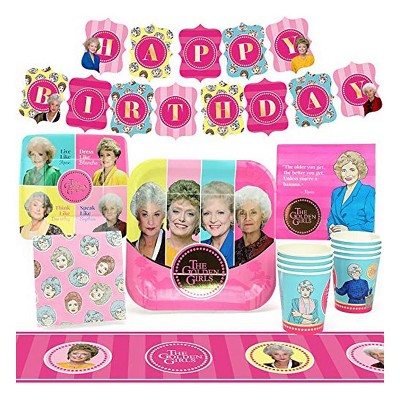 Prime Party The Golden Girls Birthday Party Supplies Pack | 58 Pieces | Serves 8 Guests